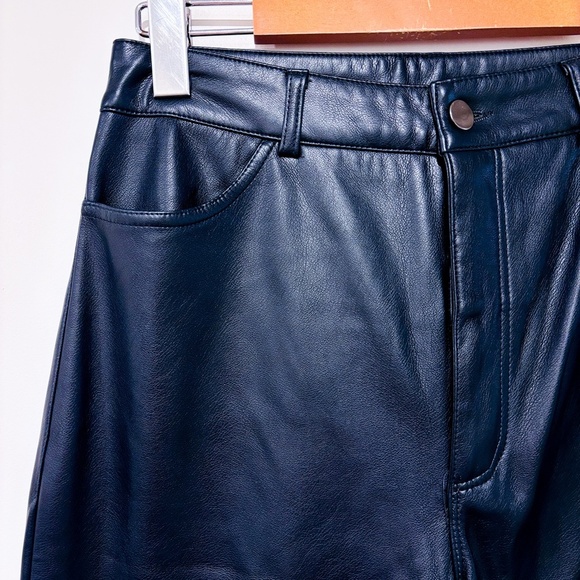 DYNAMITE Faux leather black high rise pants - Picture 7 of 10
